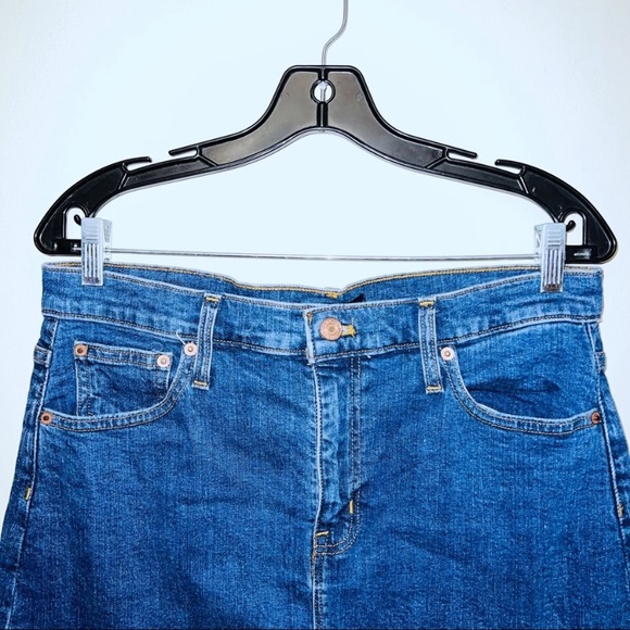 NWT J. Crew Mercantile Medium Wash Raw Hem Denim Mini Skirt - Picture 3 of 8